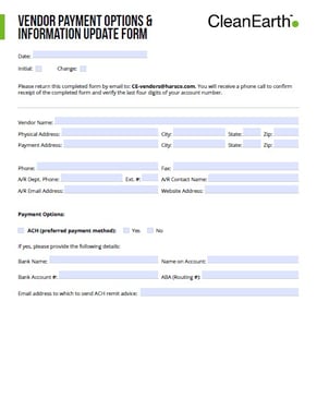 Vendor Payment form
